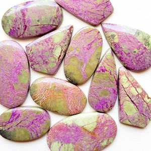 Cabochons de Stichtite Violette Naturelle – Pierres de Stichtite Polies Authentiques en Gros pour Bijoux DIY, Pendentifs, Bagues - Product Image 4
