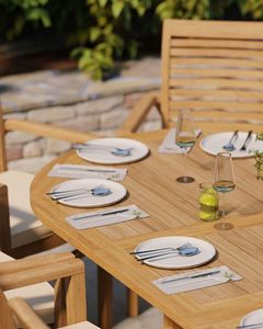Juego de Muebles de Comedor de Teca para Patio, Comercial, para Hoteles, Resorts, Villas y Jardines Residenciales - Product Image 3
