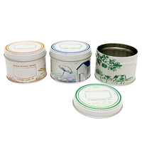 Mini boîte d'emballage ronde en métal en fer blanc personnalisée de conception de mode petite boîte de métal vide de gâteau de rêve de mariage avec couvercle