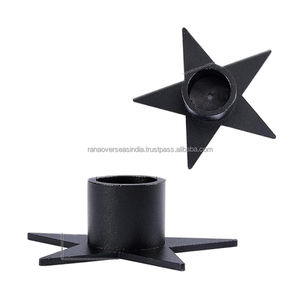 Porte-bougie conique noir pentagramme pièce maîtresse élégante pour les décorations de mariage et d'anniversaire à la maison à des prix abordables - Product Image 4