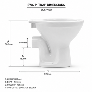 WC monobloc moderne à poser au sol, à double chasse, écologique, en céramique, avec fonctionnement automatique et télécommande incluse, pour hôpital - Product Image 3