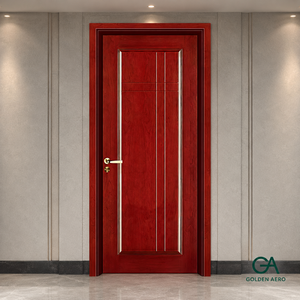 Puerta Interior Clásica de Madera Sólida con Diseño de Ranuras, Acabado Minimalista, para Dormitorio o Sala de Estar, Apertura Manual GA-07L - Product Image 1
