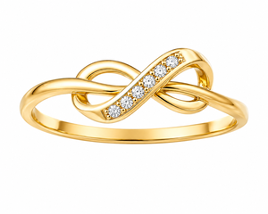 Anillo Apilable Minimalista de Promesa y Compromiso Knot Infinity, Chapado en Oro de 18k, Plata de Ley 925 con Circonitas, para Mujer - Product Image 5