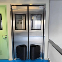 GMP Vente en gros Portes en acier inoxydable à double porte Protection incendie Portes en acier pour salle de nettoyage/purification