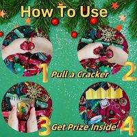 Crackers de Noël personnalisés avec crème pour les yeux laminée en relief et mate faveurs prix couronnes jouets blagues et jeux pour enfants et adultes