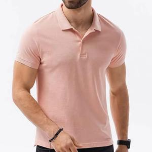 Premium <b>Peach</b> Cotton Polo Shirt Men | Custom Wholesale Blanks Casual Streetwear <b>Top</b> - Product Image 4