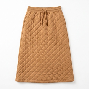 Jupe mi-longue matelassée d'hiver pour femme, chaude et décontractée, jupe rembourrée tendance, OEM ODM, vente en gros, usine, logo personnalisé, faible MOQ - Product Image 5