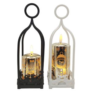 LANJO Custom Patterned Portable Hanging <b>Ring</b> Design Flameless Electronic Flickering <b>Battery</b> Power LED Holiday Candle lanterns - Product Image 3