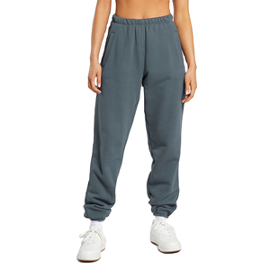 Men's Gray Fleece Sweatpants <b>Elastic</b> <b>Waist</b> Side Pockets Casual Autumn Wear Knitted Midweight Breathable Winter Fleece Jogger - Product Image 1