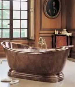 Baignoire ovale autoportante en cuivre, baignoire de luxe pour salle de bain, hôtel, spa - Product Image 4