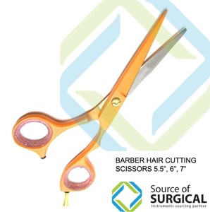 Ciseaux à cheveux pour gauchers avec poignée en caoutchouc durable, lame en acier inoxydable tranchante, 28 dents pour la coupe de cheveux professionnelle - Product Image 2