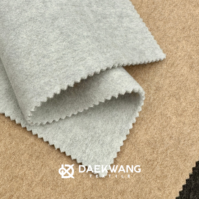 [BFM_DAEKWANG TEX] MERINO WOOL 95% CASHMERE 5% FLEECE DOUBLE FACE MELANGE FABRIC 463GSM Unisex Woolen