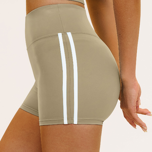 <b>Women</b> Solid Yoga <b>Legging</b> <b>Short</b> High Waist Fitness Quick Drying Cycling Workout Gym <b>Shorts</b> Breathable Mesh Four-Way Stretch - Product Image 3