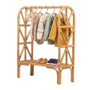 El Mejor Perchero de Mimbre Boho para Niños, Muebles Infantiles, Estante de Exhibición de Ropa Sostenible para Habitación Infantil, Venta al por Mayor - Product Image 2