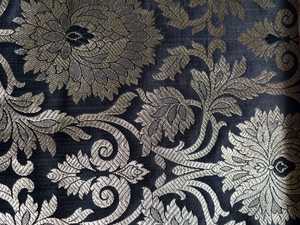 Brocado floral banarasi, brocado jacquard floral, brocado banarasi zari, kinkhwab - Product Image 1
