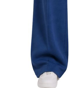 Women <b>Navy</b> <b>Blue</b> <b>Wide</b> <b>Leg</b> Sweatpants High Waist Loose Fit Casual Fleece Jogger Lounge Pants Streetwear <b>Trousers</b> - Product Image 3