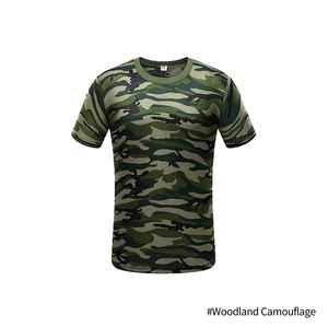 T-shirt à manches courtes camouflage pour homme, respirant, léger, pour la chasse en plein air, imprimé, tissu polyester - Product Image 2