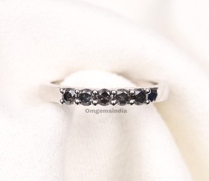 Lab Salt - Pepper diamond Eternity Band | Diamond Eternity Ring | Wedding Band | Engagement Ring |Anniversary Promise Ring Gift - Product Image 1