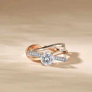 Luxury Moissanite Lab Grown Diamond <b>Statement</b> <b>Ring</b> <b>for</b> <b>Women</b> Iced Out Engagement Fashion Jewelry Gift <b>for</b> Birthday Party - Product Image 1