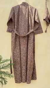 Bata Kimono de Algodón con Estampado Animal Rosa para Mujer, Manga Larga, Cierre con Cordón, Secado Rápido, Suave, Transpirable y Ligera - Product Image 5