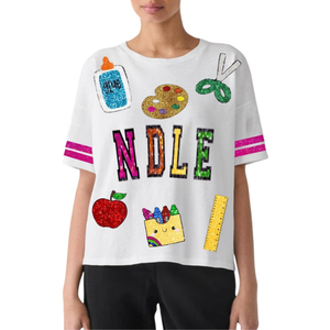 New Designer Trending Summer Inspired <b>Sequin</b> Handcrafted Breathable 100% Cotton Casual Sustainable Lightweight <b>T</b>-<b>Shirt</b> for Women - Product Image 3