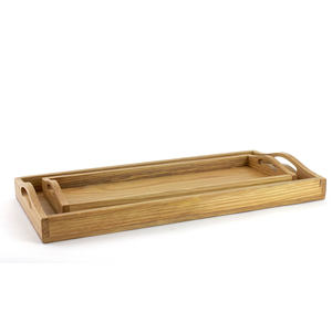 Plateau de service élégant en bois naturel fait main, durable et personnalisable pour la cuisine, la salle à manger, l'organisation des aliments, meilleur prix - Product Image 2