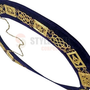 Collar Masónico Elegante Hecho en Pakistán con Detalle de Colgante Simbólico, Collar Masónico de Lujo - Product Image 4