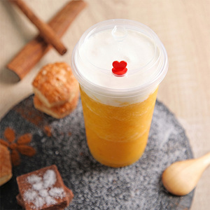 KEIFU Tapas de Plástico PP de 90mm Blancas/Transparentes Antiderrame con Apertura Fácil y Tapón de Corazón para Vasos de Café y Botellas de Té de Burbujas - Product Image 3