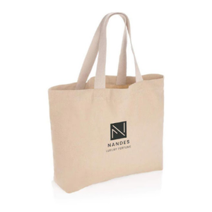 Premium Natural Recycled Cotton Gusset Tote Bag Printed Reusable Shopping Carry Bag Custom Logo Wholesale Promotional Bulk Order - Product Image 5