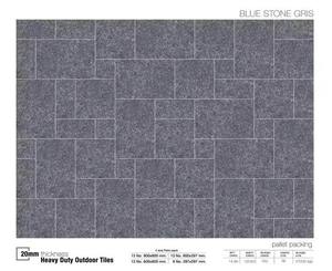 Vistaar Blue Stone Gris 20mm Full Body Porcelain Tiles-300x300mm 600x900mm Anti-Slip Industrial Grade Outdoor <b>Floor</b> Tiles - Product Image 5