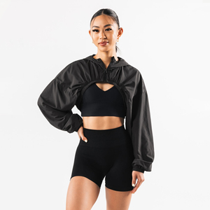 เสื้อแจ็คเก็ตกันลมแบบมีฮู้ด ซิปหน้า โลโก้เด่นชัด น้ำหนักเบา กันน้ำ ผลิตจากโพลีเอสเตอร์ เหมาะสำหรับใส่เดินป่าในฤดูหนาว สำหรับผู้หญิง - Product Image 5