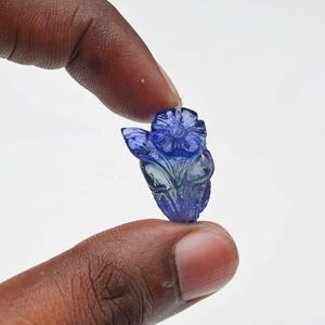 พลอยแทนซาไนต์สีฟ้าธรรมชาติแกะสลักพลอยจากอินเดีย - Product Image 6