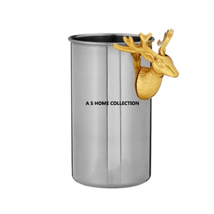 Cubo de Hielo de Aluminio con Forma de Cabeza de Reno Decorativo, Bañado en Níquel, para Suministros de Hoteles y Clubes - Product Image 6
