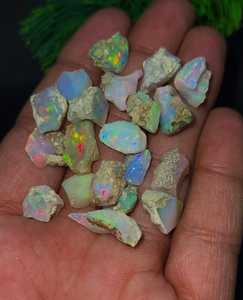 Natural Welo Fire <b>Opal</b> Rough Ethiopian Raw Gemstone Multicolor Crystal For Jewelry Making Bulk Supply Stone - Product Image 6