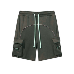 Pantalones Cortos Deportivos Casuales de Verano para Hombre, de Algodón y Felpa, con Cintura Elástica y Cordón Ajustable, Estilo Cargo con Diseño Liso para Ropa Urbana - Product Image 6