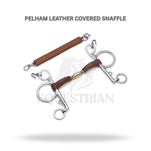 Mors à rênes en cuir Pelham pour l'entraînement et le contrôle équestre - Product Image 2