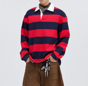 Maillot de rugby personnalisé en tricot pour hommes, manches longues, style polo, vente en gros - Product Image 4