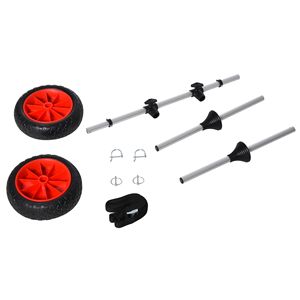 Carrito Universal para Kayak con Marco de Aluminio Resistente, Llantas Grandes, Barra Transversal de Ancho Ajustable, Remolque para Camping - Product Image 6