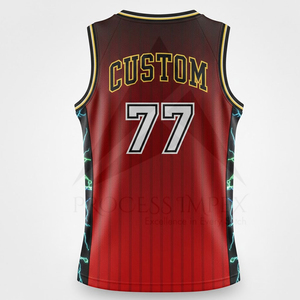 Ensemble de maillots de basket-ball personnalisés, tissu en maille respirant, vêtements de sport légers pour l'entraînement en équipe - Product Image 2