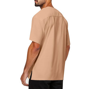 เสื้อยืดผู้ชายคุณภาพสูง 210GSM ผ้าฝ้ายหนานุ่ม ทรงโอเวอร์ไซส์  รับสกรีนโลโก้ พิมพ์ลายด้วยเทคนิค DTG สำหรับผู้ชาย - Product Image 4