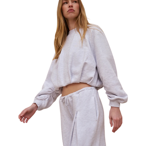 Conjunto Deportivo Oversize para Mujer con Cuello Redondo, Pantalones Anchos de Cintura Elástica, Ajuste Relajado, Dos Piezas, Ropa Casual para el Día a Día y para Estar en Casa - Product Image 1