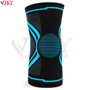 Nouvelles protections ergonomiques en éponge épaisse, fournisseur de qualité, directement de l'usine, genouillères de boxe tricotées bleues et noires - Product Image 4