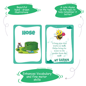 Tarjetas Educativas de Doble Cara MY GARDEN 28 de Biplob, Tarjetas de Aprendizaje Cognitivo y de Rimas con Imágenes - Product Image 5