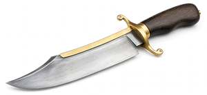 Handcrafted Satin Finish Steel Display Knife Brass Spine Ebony Handle Decorative Tool - Product Image 5