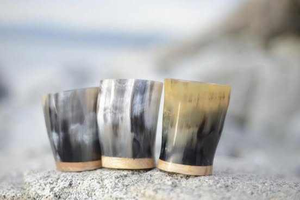 Vaso de Cerveza de Cuerno de Búfalo Indio Hecho a Mano, Ecológico, con Logotipo Personalizado, Moderno y Corto - Product Image 2