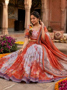 Suministro al por mayor de Lehenga Choli festivo ligero para celebraciones diurnas disponible a precio de descuento desde India - Product Image 6