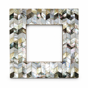 Marco de Fotos con Incrustaciones de Mosaico Marrón y Azulejos Cuadrados Texturizados, Decoración para el Hogar, Proveedor Mayorista para Minoristas - Product Image 5