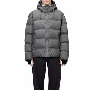 Blouson matelassé à capuche pour homme, hiver, décontracté, épais, rembourrage en polyester, coupe-vent, fermeture éclair, couleur unie, coupe ample, longueur standard - Product Image 2