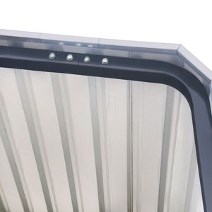 TMG MSC1220 12FT X 20FT Single Style Simple Metal Carport <b>Canopy</b> Aluminum <b>Roof</b> with 8FT Open Sidewalls - Product Image 5