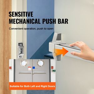 Maniglia Esterna con 3 Chiavi in Acciaio al Carbonio, Barra Antipanico per Porte di Sicurezza con Dispositivo di Uscita d'Emergenza a 3 Chiavi di Ha - Product Image 4